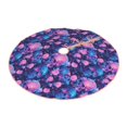 thumbnail image 2 of Bingfone Christmas Tree Skirt Mat Christmas Decoration Interior 36" -Blue Skull Rose, 2 of 6