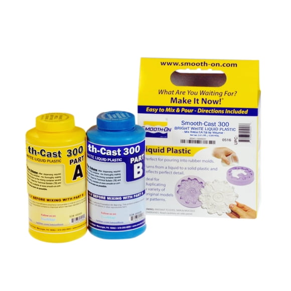 Resina de fundición Smooth-On Smooth-Cast 300, color blanco brillante, 240 ml