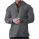 thumbnail image 4 of Gibobby Playera polo hombre Camisa de manga larga con solapa y cremallera de color sólido informal para hombre(Gris,G), 4 of 5