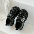 thumbnail image 5 of LYHao Girls Fashion Glitter Ballet Soft Sole Party Shoes For Toddler Kids Casual Performance ,Girls Boots Sizes 10 Black(3.5-4 Years), 5 of 6