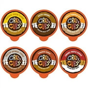 Crazy Cups Flavored Coffee Pods Variety Pack - Coffee Flavors for the Keurig K Cups Machine, Recyclable Single Serve Cups, 24 Count