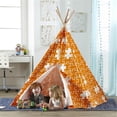 thumbnail image 1 of Childrens Puzzle Teepee Play Tent, Orange, 1 of 1