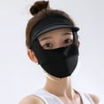 thumbnail image 3 of Mdesiwst Extended Brim Solid Color Cycling Headgear with Ear Loop Eyes Exposed Ice Silk Face Guard Sports Headwear Outdoor Supplies, 3 of 7