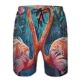 thumbnail image 3 of Fotbe Romantic Flamingo Pair Trajes de Baño Estampados para Hombre, Shorts de Verano de Secado Rápido, Ropa de Playa, Bañadores-XX-Large, 3 of 6