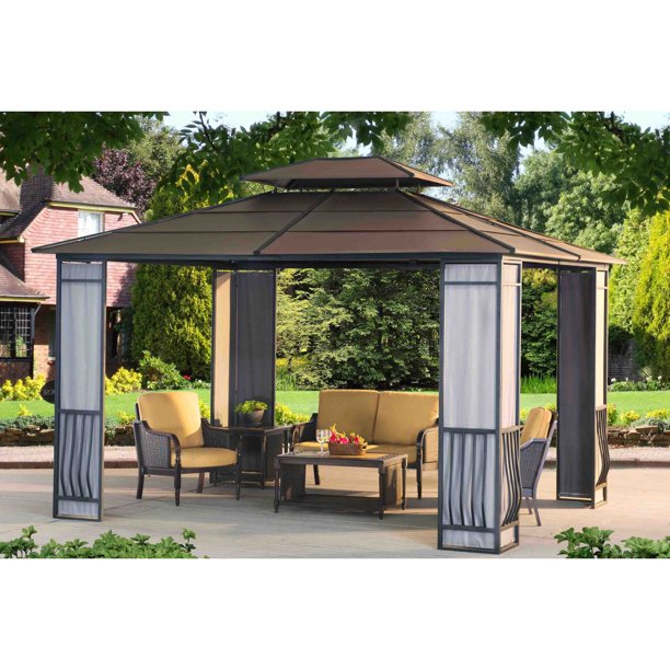 Sunjoy Madison 12 Ft. W x 10 Ft. D Steel Patio Gazebo
