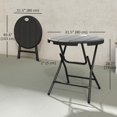 thumbnail image 2 of Foldable Round Patio Table for 4 - Dark Grey Outdoor Dining Table with HDPE Top & Steel Frame - 31.5" Dia - Perfect for Patios & Small Spaces, 2 of 7