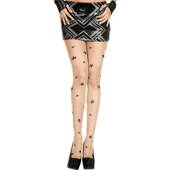 Music Legs Women's Star print spandex pantyhose