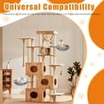 thumbnail image 5 of Cat Tree Hammock Replacement for Medium Cats - 12.6 inch Deep Basket Add-on Attachment with Soft Plush Fabric,Grey, 5 of 6