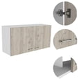 thumbnail image 4 of Napoles 39" W Double Door Wall Cabinet White - Light Grey, 4 of 9