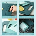 thumbnail image 5 of COOK WITH COLOR 3-Piece Cutting Board Set, Non-slip Chopping Board Kitchen Utensils Set Home Essentials, Teal, 5 of 8