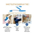 Toilet Aids Tool, Foldable Long Reach BSL1 Comfort Toilet Wiping Aids ...