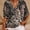 Black, variant on Womens Printed Chiffon Blouses V Neck Batwing Short Sleeve Summer Flowy Tops Shirts, 2XL