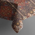thumbnail image 5 of Red Boho Ethnic Geometric Pattern Square Tablecloth,Waterproof Square Table Cover,Wipeable Spillproof Washable Table Cover for Home Kitchen Party Decor 60"x60"(152x152cm), 5 of 6