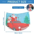 thumbnail image 4 of Cubierta de capó de coche Unique Bargains 63x47" Banner de poliéster Santa Claus con un muñeco de nieve sobre un fondo azul 1 Pc, 4 of 7