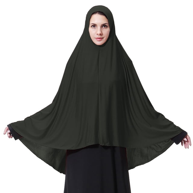Colección Musulmana Hijab Khimar Pañuelo para Mujeres, Banderas de Estilo Largo en 12 Colores, Poliéster Suave para el Uso Diario Modesto