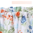 thumbnail image 4 of 2 Pcs Floral Printed Tier Curtain, Rod Pocket Kitchen Cafe Small Curtain, 4 of 9