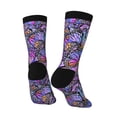 thumbnail image 5 of Uemuo Watercolor Butterflies Pattern Women's Crew Socks, Soft Durable Breathable Moisture-Wicking with Odor Control Cotton socks, 5 of 9