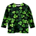 thumbnail image 4 of KKBOTIVE St.patrick's Day Shirt Toddler Kids Short Sleeve Crew Neck Pullover Girls St Patricks Cute Tees Outfit Child's Back To Shcool Daily Wear ( Green Size: 11-12 Years ), 4 of 5
