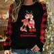 thumbnail image 1 of Pntutb - Camiseta holgada con estampado de moda para mujer, blusa de manga larga, cuello redondo, tops casuales Pntutb Pntutb-1607, 1 of 8
