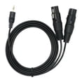 thumbnail image 4 of Enchufe de 3,5 Mm, Enchufe XLR de 2 Pines, Cable Divisor en Y, Cable Adaptador para Teléfono Móvil Gloria Cable de audio femenino nuevo, 4 of 7