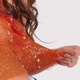 thumbnail image 6 of Tank Tops Women Rhinestone Sleeveless Crop Party Nightclub Breathable Womens Camisole Orange L, 6 of 6