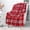 Plaid Red, variant on Blue Sherpa Throw Blanket, Super Soft Warm Cozy Reversible Fuzzy Fleece Snowflake Patterns Holiday Blanket 50" x 60" for Couch Sofa Bed, Home Decor, Lightweight