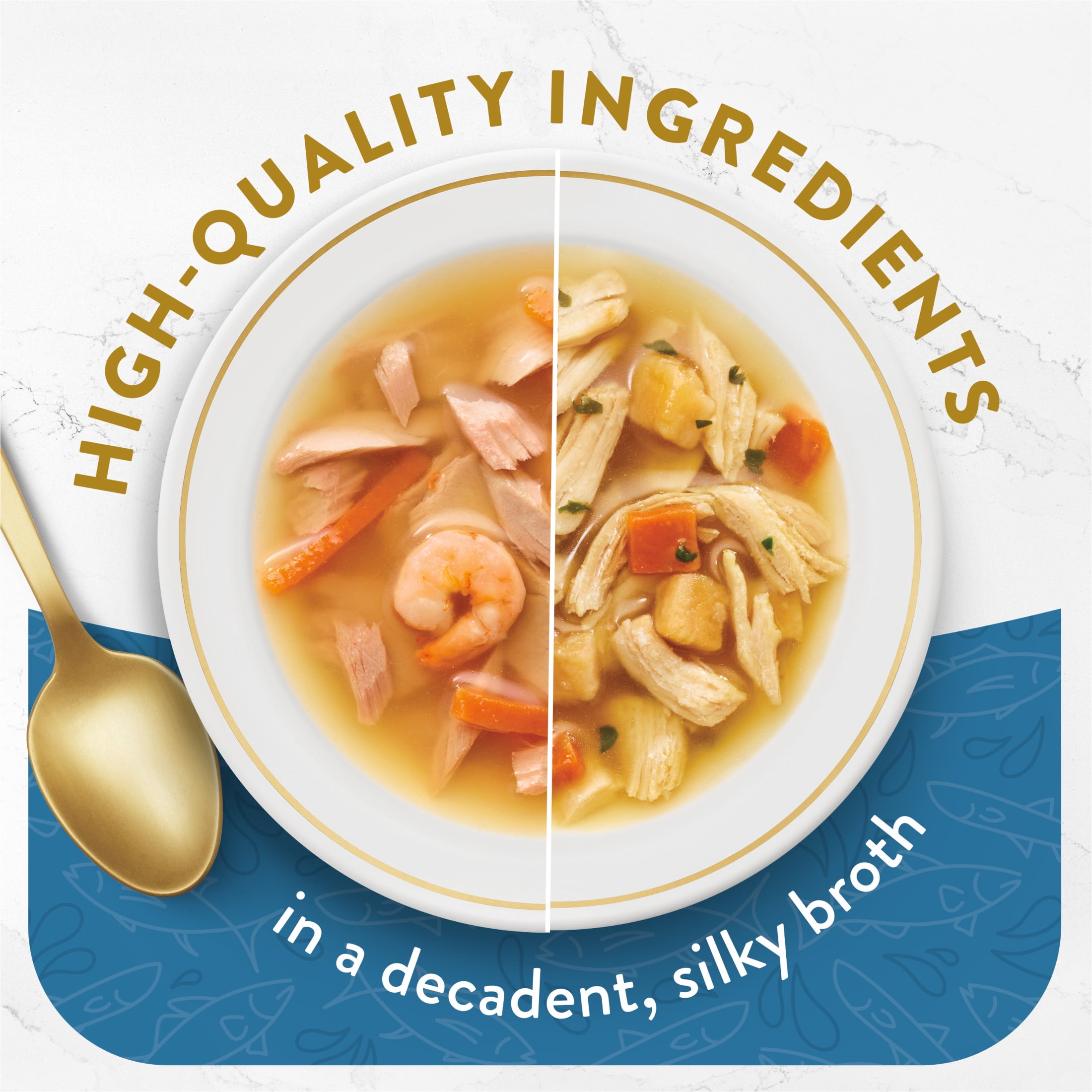 Purina Fancy Feast Broths Classic Collection 6C Variety pack, Cat Treats, 40g x 6