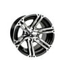 Golf Cart Wheels and Tires Combo - 12" Specter Machine Black- Set of 4