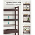 thumbnail image 3 of SONGMICS Over-The-Toilet Storage Bathroom Organizer Toilet Rack with Adjustable Shelf, Brown UBTS01BR, 3 of 6