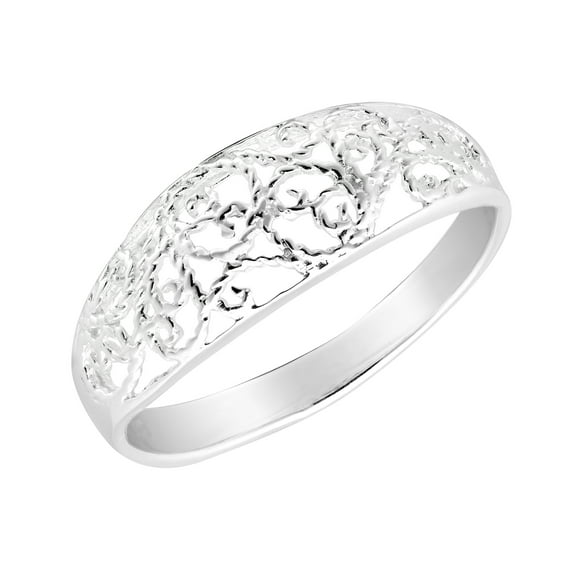 Intricate Grey Swirls of Braided Sterling Silver Ring for Female Adult Anniversary Size-9