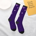 thumbnail image 6 of JUNZAN Fun Novelty Knee Warmer High Socks-Crystal Purple Snowflake, 6 of 8
