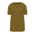 thumbnail image 6 of Edvintorg Summer Tops for Women Striped Loose Fit Crew Neck Short Sleeve Casual Shirts Women’S Clothing Yellow XXL, 6 of 6