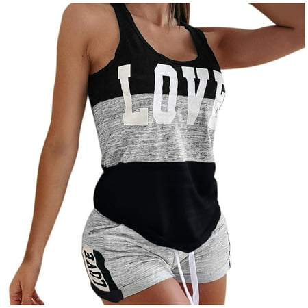 

NECHOLOGY Role Playing Lingerie for Women Large Two-Piece Sleeveless Women Casual Set Printing Suit Vest Leather Lingerie Underwear Black Medium