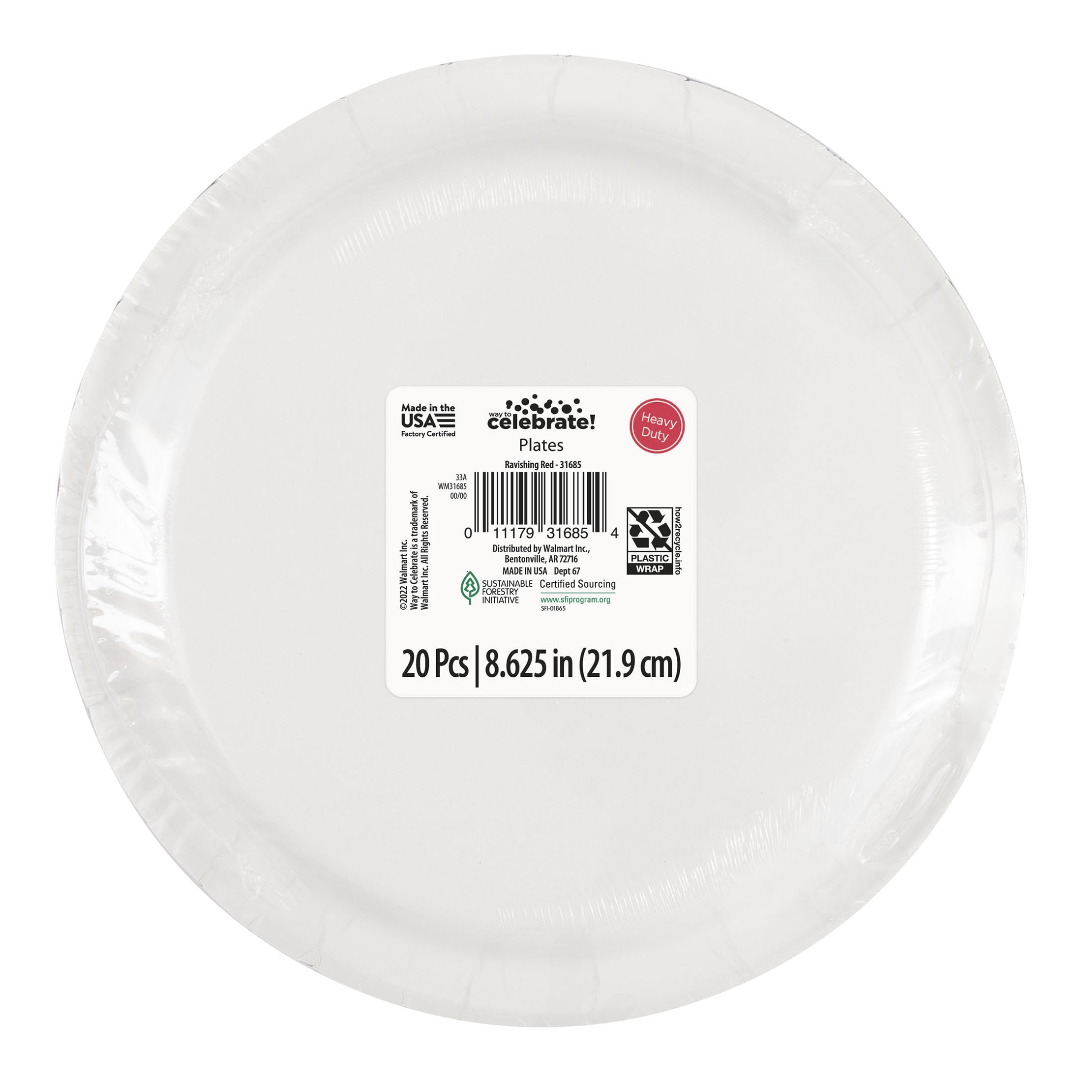 Red Heavy Duty Paper Plates