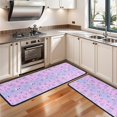 thumbnail image 3 of Kitchen Rugs Sets Of 2,Pink Purple Cat Eye Skull Butterfly Pattern Anti Fatigue Kitchen Mat Rugs Non Slip Washable,Decorative Kitchen Floor Mats for Kitchen,Sink,Laundry,17"x47"+17"x47", 3 of 5