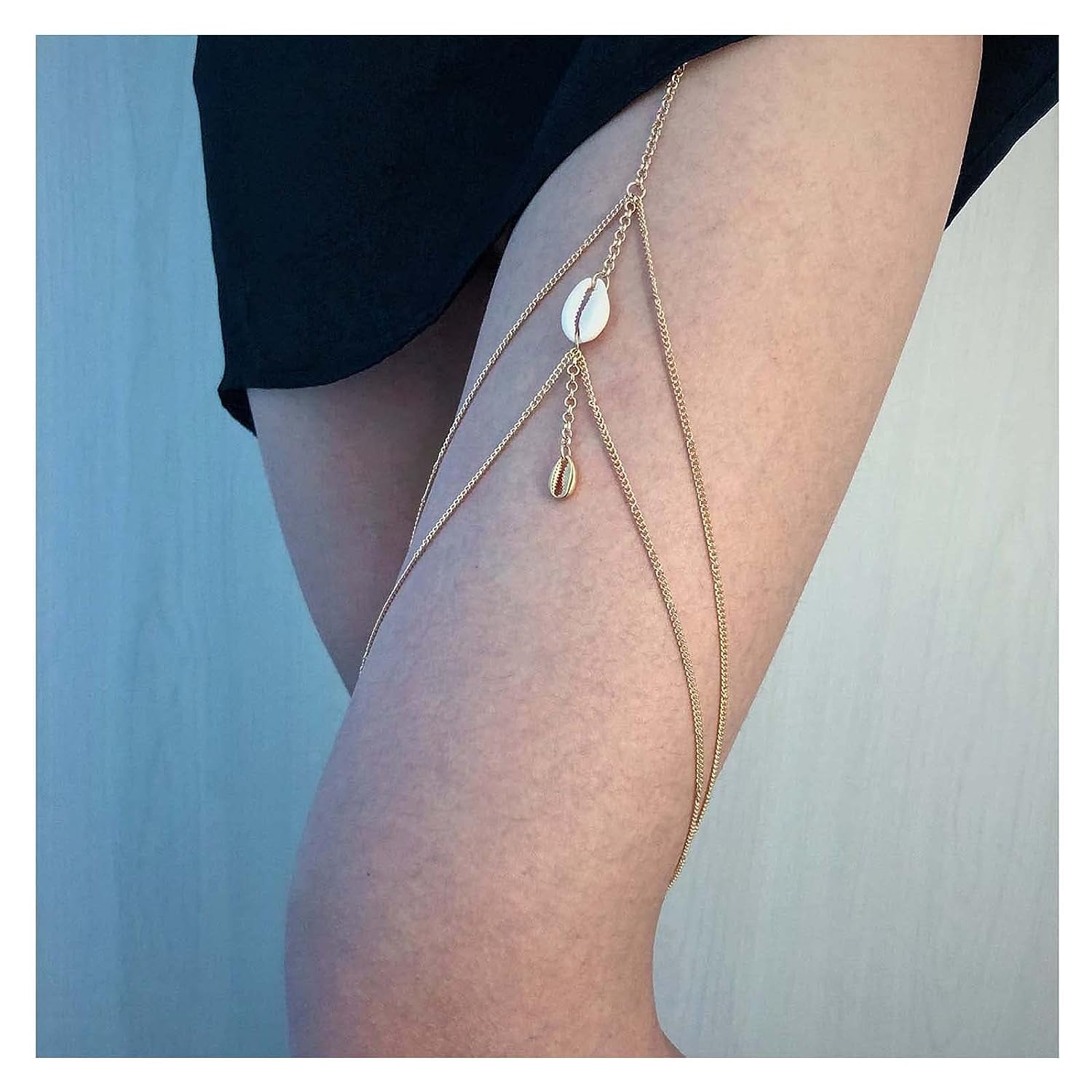 Gold thigh chain best sale