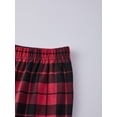 thumbnail image 5 of Family Christmas Pajamas Matching Sets Plaid Christmas Tree Letter Print Tops Plaid Pants Sleepwear, 5 of 10