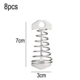 thumbnail image 2 of Aluminum Alloy Pegs with Spring Hook Cord Adjuster Tensioner Kit for Camping on Wooden Platform-small, 2 of 5