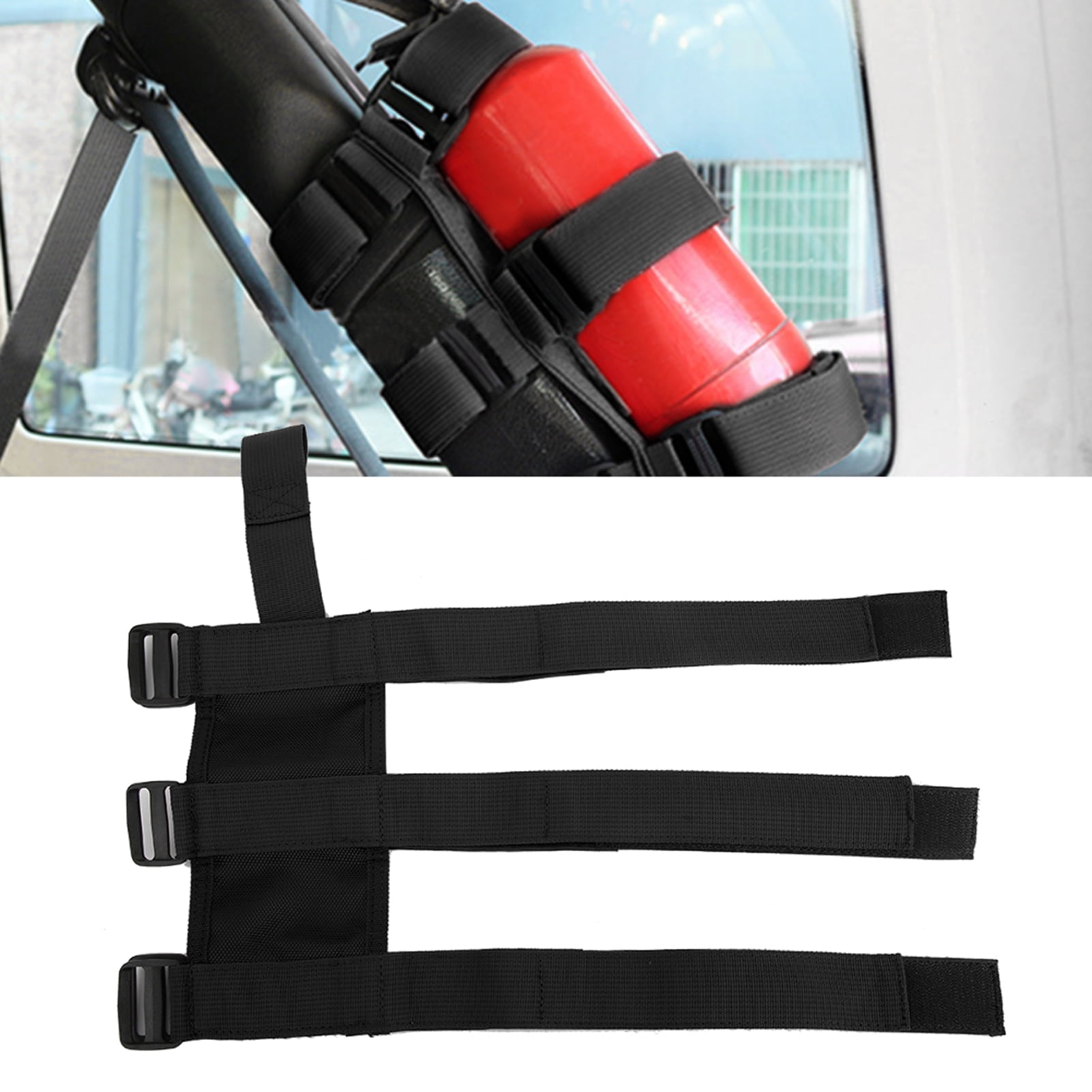 Fire Extinguisher Fixing Durabe Fire Extinguisher Belt For Car   Black