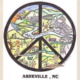 thumbnail image 2 of CafePress - Super Groovy Asheville Peace Sign Art Tote Bag - Unisex Canvas Tote Bag, Beige, 1-Piece, 2 of 7