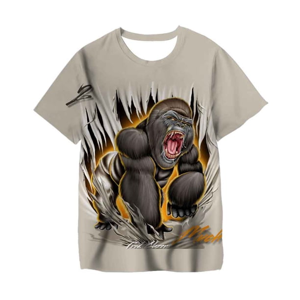 2022 Summer Animal T-shirt Lion Boys Girls 3D Print Design T Shirts Sports Fashion Men Women Clothing Sweatshirt Kids Top Tees7T Gong Bohan LED