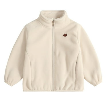 Kiijoy Infant Boys Fleece Jacket Solid Warm Zip Up Hooded Coat Sweatshirt, Sizes 18-24M