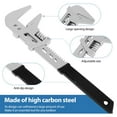 thumbnail image 3 of Ikoopy Adjustable Wrench 10inch Wide Jaw Adjustable Spanner Opening up to 2Inch Portable F Shaped Adjustable Wrench Tool High Carbon Steel Spanner for Plumbing and Household Repairs, 3 of 10