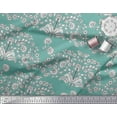 thumbnail image 2 of Soimoi Rayon Fabric Leaves & Floral Block Print Sewing Fabric Yard 42 Inch Wide, 2 of 3