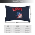 thumbnail image 2 of Fotbe Gnome 4th of July Funda de Almohada Decorativa Estilo Occidental, Lujo en Algodón, Fundas para Almohadas King, Cojín Estampado para Decoración del Hogar-16"x24", 2 of 6