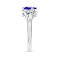 thumbnail image 4 of ANGARA Natural 1.25 ct Tanzanite and Diamond Split Shank Ring in 14K White Gold for Women (Size-8x6mm) | December Birthstone, Birthday, Anniversary, Jewelry Gift for Women | Natural Tanzanite Ring, 4 of 9