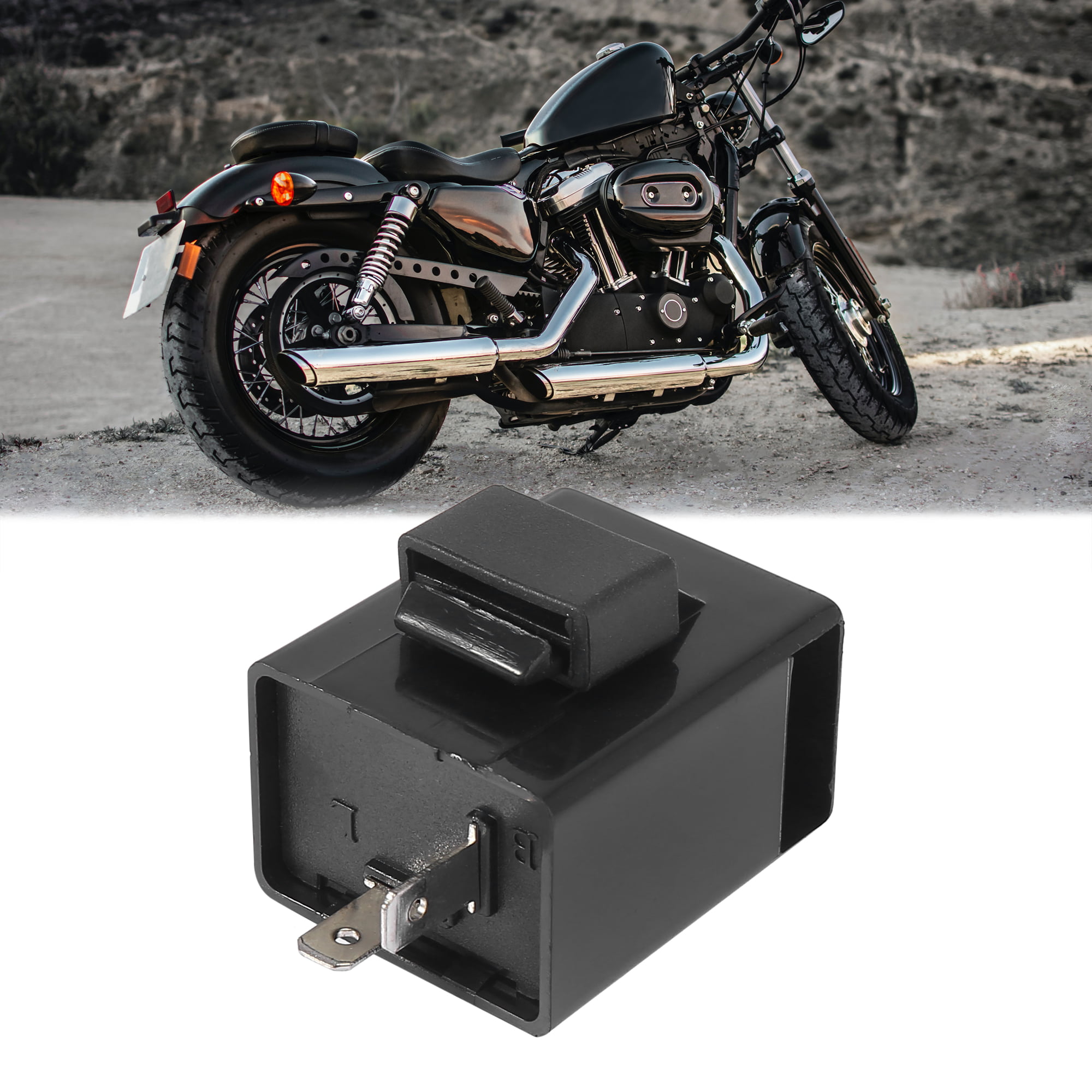 6-12V 2 Pin Beeper Motorcycle Flasher Relay Turn Signal LED Indicator Blinker 8W 