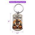 thumbnail image 5 of Happy Halloween Boxer Witches Hat Pumpkin Carving Stainless Steel Keychain Boxers Dog Lover Gifts Idea Collar Charm Tag Keyring - 02019, 5 of 5