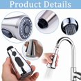 thumbnail image 2 of Kitchen Sink Silver Retractable Faucet Sprayer Replacement Part - Pull-Out Extender Nozzle Accessory for Sink Faucet, 2 of 4