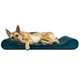 thumbnail image 2 of FurHaven | Orthopedic Minky Plush & Velvet Luxe Lounger Pet Bed for Dogs & Cats, Spruce Blue, Jumbo, 2 of 10
